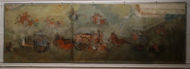 北園1号墓壁画模写 車馬行列図